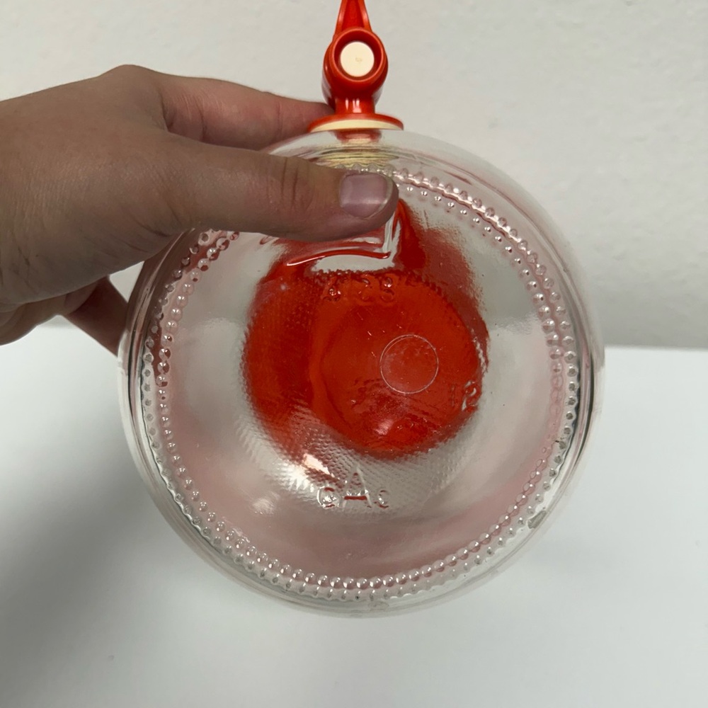 Vintage Sun Tea Glass Jar Pitcher Spout Red Orange Cactus Southwest Retro Gallon - Picture 4 of 7